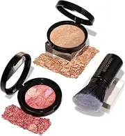 LAURA GELLER NEW YORK LG Blush-n-Balance 3pc Kit Baked Balance-N-Brighten Color Correcting Foundation, Light + Retractable Kabuki Brush Blush-N-Brighten, Tropic Hues