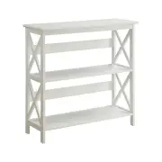 Sarantino Lucas 3-Tier Bookshelf Display Rack in White