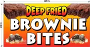 2' X 4' VINYL BANNER DEEP FRIED BROWNIE BITES NEW FULL COLOR GRAPHIC