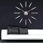 1 Set Wall Clock Smooth Perfect Gifts Frameless Diy 3d Effect Sticker Clock