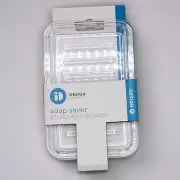 iDesign Plastic Rectangular Soap Saver Bar Holder Tray for Bathroom