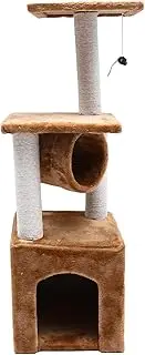 GANAZONO Stable Cat Climbing Frame Durable Kitten Jumping Platform with Scratch Board Cat House for Active Play for Indoor Kittens