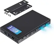 MeLE Quieter DL Ultrathin Fanless N100 Mini PC Dual 2.5G LAN 16GB LPDDR4x 512GB SSD Micro PC 2X HDMI 4K USB-C DP1.4 Triple Display 2.4/5GHz WiFi BT5.1 Small Desktop Computer on Soft Router, NAS, IoT