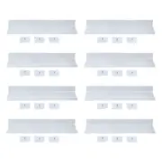 8PK Boxsweden Durable Crystal Bathroom Hanging Organiser/Storage Shelf 40x10cm