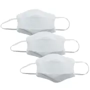 3x Tigerplast Fabric Face Mask Washable Reusable Mask Protect Cover - White