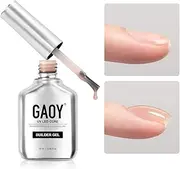 GAOY Builder Gel for Nails, 16ml Nail Strengthener in a Bottle, Nail Extension Hard Gel, Soak Off Long Lasting UV Light Cure, 1729 Nude Jelly, Base Coat Top Coat Needed