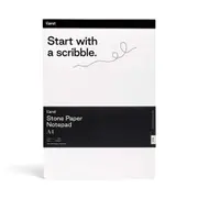 Karst 50-Sheets A4 Stone Paper Plain Notepad Stationery Writing Memo Pad Black