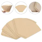 100Pcs 102 Coffee Filter Paper Natural Unbleached Original Wooden Drip Paper