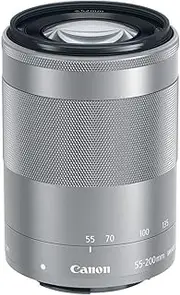 Canon EF-M 55-200mm f/4.5-6.3 Image Stabilization STM Zoom Lens (Silver)
