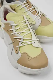 Twins Multicolor Leather/Textile Sneakers for Men.