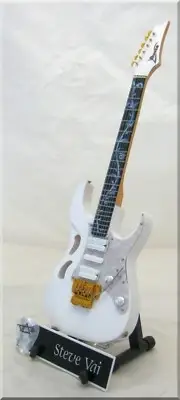 STEVE VAI Miniature Guitar Ibanez White w/ Guitar PICK