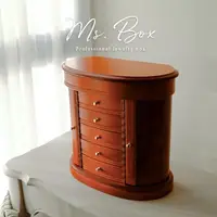 在飛比找momo購物網優惠-【Ms. box 箱子小姐】Mele&co頂級仿古木製珠寶箱