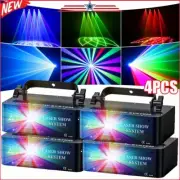4/2X 500mW RGB 3D Laser Projector Scanner Light DJ Disco Party Stage Lights DMX