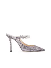 Jimmy Choo High Stiletto Heeled Shoes With Crystal Embellishments