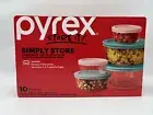 Pyrex Simply Store Meal Prep Glass Food Storage Containers 10pc Round Containers