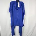 Vintage Noni B 2 Piece Pants Top Set Size 16 Blue BNWT *** READ DESCRIPTION
