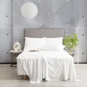 Ddecor Home Ultra Plush King Single Microfiber Sheet Set VNT Washed White