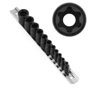 11PCS Female Torx Socket Set, E Torx & Star Socket Set with Rail, E4 - E20 To...