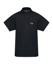 Balenciaga eBay Embroidered Short-Sleeved Polo Shirt 1,5 black