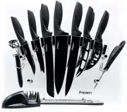 17 Piece Knife Set with Block/ Sharpener/ Knives/ Scissors/ Peeler Kitchen Tools
