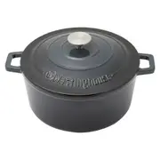 Westinghouse 5L 25cm Round Cast Iron Pot/Dish Induction Food/Cooking Ombre Grey