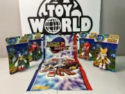 Sonic The Hedgehog Nintendo Power+Flex Figs Lot Vintage Poster 4x Action Figures
