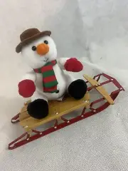 Radio Flyer Sled Gund Plush Snowman Collectible Christmas Decoration Ornament