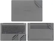 Laptop Decal Cover Compatible with ASUS Zenbook A14 (2025) UX3407Q 14 inch, Anti-Scratch Sticker Three Sided Notebook Film Laptop Film (Gray)