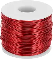 uxcell 18 Gauge Anodized Aluminum Craft Wire Bendable Bonsai Training Wire 492 Feet 1mm for Sculpting Crafts Wreath Floral Beading Jewelry Making, Red