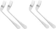 Anneome 4 Pcs Old Man Elbow Fork Elderly Angled Fork Dinner Fork Forks Elderly Fork Right Handed Children Cutlery Hand Angled Fork Feeding Cutlery Utensils Kid Spoons Stainless Steel