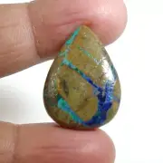 22.45 Cts Natural African Azurite Pear Cabochon Loose Gemstone 19X26X5MM
