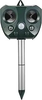 Ultrasonic Cat Deterrent, Solar Powered Waterproof Animal Deterrant with Motion Activated LED Flashing Lights,Outdoor 5 Modes Repeller