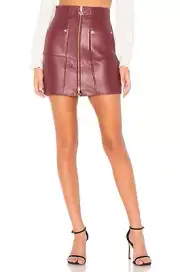 BNWT ALICE MCCALL BURGUNDY MAKE ME YOURS SKIRT - SIZE 10 AU/6 US (RRP $360)