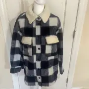 Brand New Dakine Womens Wool Blend Shirt Jacket Blue "naval Academy"