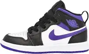 [Nike] Jordan 1 Mid SE Pre School Black/Dark Iris/White