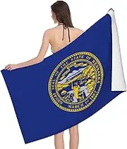 VPPUR Nebraska Flag Print Camping Bath Towel 52 x 32 in Soft Highly Absorbent Quick Dry Towels for Bathroom