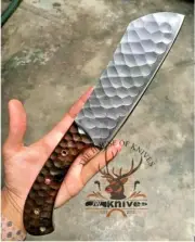 13" Carbon Steel Chef Knife, Cleaver Knife butcher knife, Steak Knife Meat Knife