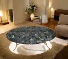 36"x24" Labradorite Dining Table Top Kitchen Slab Furniture Modern Hallway Decor