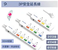 在飛比找樂天市場購物網優惠-POLYWELL 一體式電源延長線 3插 4插 6插 插座延