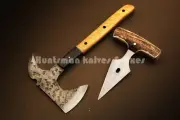 Rare Found pair of Custom Made Hand Forged Hatchet & Dagger camping SET