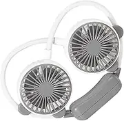 Hand Free Neck Fan, Cute Appearance Portable Neck Fan for Office (White)