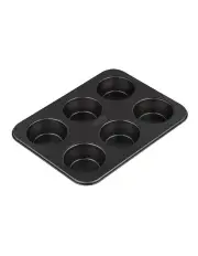 [Maxwell & Williams] BakerMaker Non-Stick 6 Cup Large Muffin Pan in Black