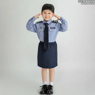 高端兒童女警官服角色扮演男小警察制服警長套裝六一兒童表演出服