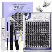 Individual False Eyelashes Set Lash Clusters Kit Fake Eyelashes Natural-Looking Eyelash with Lash Bond and Seal and Lash T s Eyelash Extension Kit Purple One Size