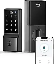 eufy security C210(E110) Smart Lock, 5-in-1 Keyless Entry Door Built-in WiFi Deadbolt, No Bridge Required, Easy Installation, Touchscreen Keypad, App Remote Control, BHMA Cert. Black (T8502)