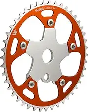 Pulsar Chainring w/Spider Sprocket 44T 1/8" 110mm BCD 5 Arm Hole Old School BMX, Orange, WFS3085-BO