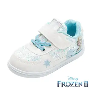 【Disney 迪士尼】正版童鞋 冰雪奇緣 休閒運動鞋/絆帶設計 舒適 抗菌 防臭 台灣製 白藍(FOKB37746)