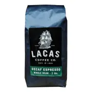 Lacas Coffee Decaf Whole Bean Espresso 2 lb. - 4/Pieces WS-110LCWBDCESP