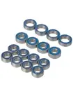 Rubber Sealed Bearing Kit 16 Pieces Tamiya TT-02 On road Rc Car 1/10 Scale.