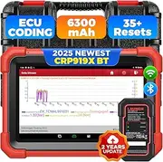 LAUNCH X431 CRP919XBT Elite OBD2 Scanner, 2025 Wireless Bidirectional Scan Tool, ECU Coding, FCA AutoAuth, 2 Years Free Update, V.A.G Guided, 35+ Services, All System Diagnostic Scanner, CANFD DoIP